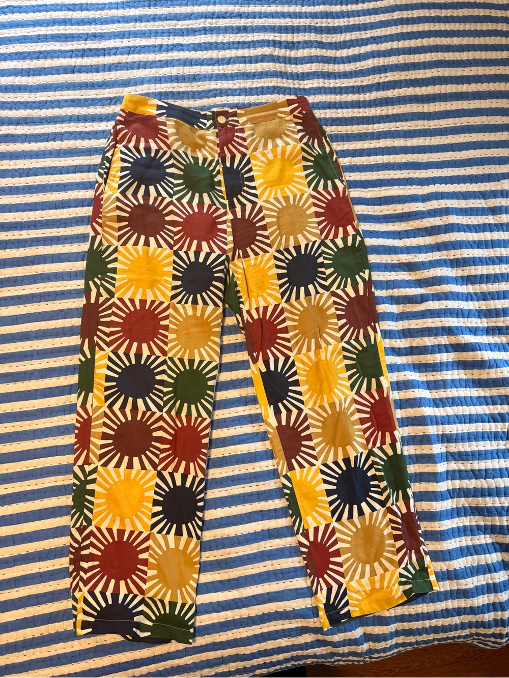 Thinking Mu - Sunburst Print Pants